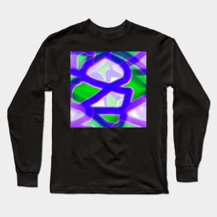 Blue, green and purple Long Sleeve T-Shirt